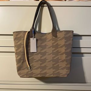 NWT Rothy’s Dark Camel Houndstooth Lightweight Tote
